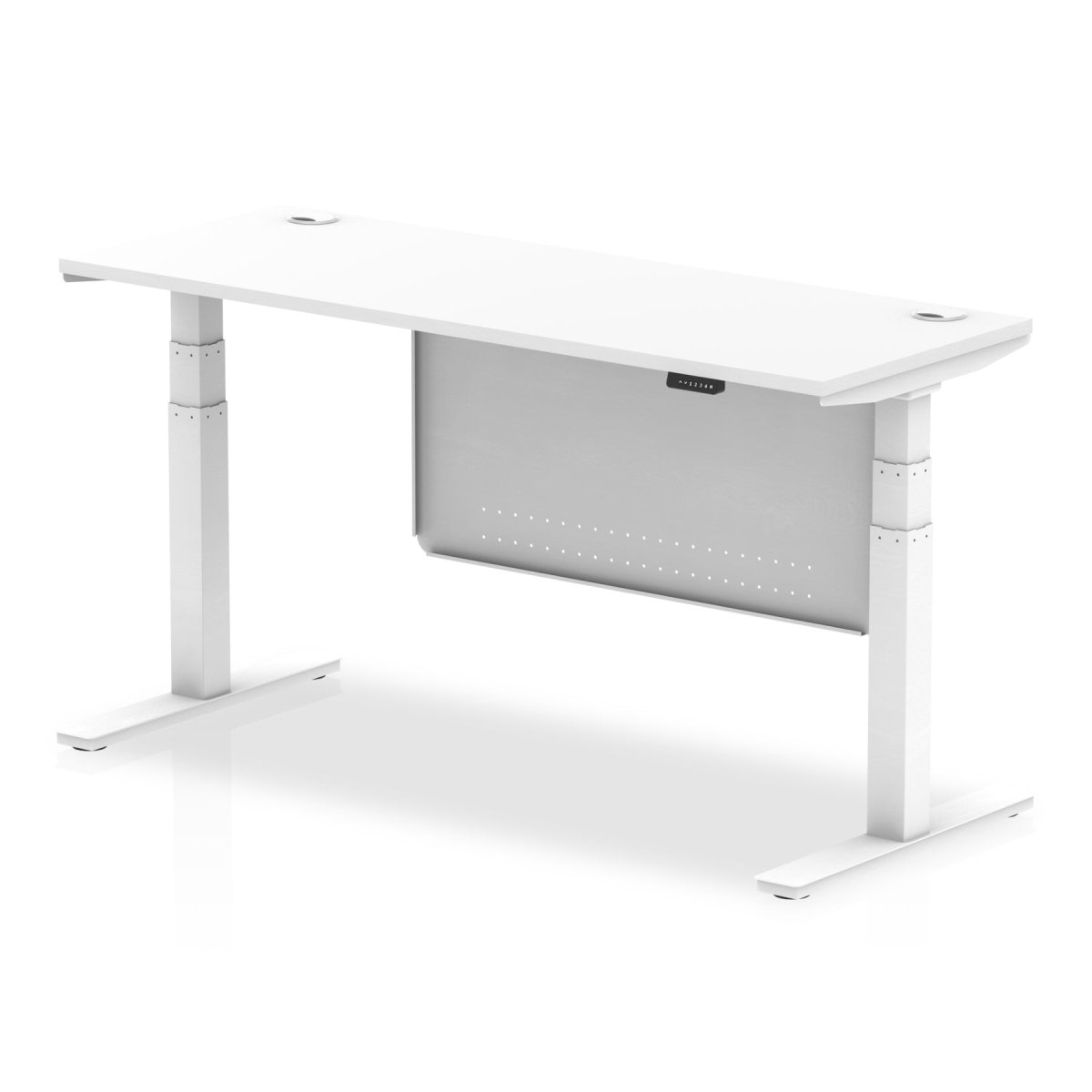 air-slimline-height-adjustable-desk-with-cable-ports-with-steel-modesty-panel Dynamic  160 Colour Grey Oak 