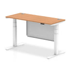 Office furniture air-slimline-height-adjustable-desk-with-cable-ports-with-steel-modesty-panel Dynamic  140 Colour Oak 