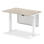 Office furniture air-height-adjustable-desk-with-steel-modesty-panel Dynamic  120 Colour White 