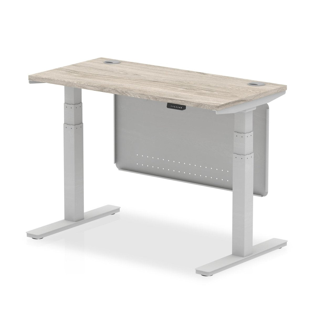 air-slimline-height-adjustable-desk-with-cable-ports-with-steel-modesty-panel Dynamic  120 Colour Walnut 