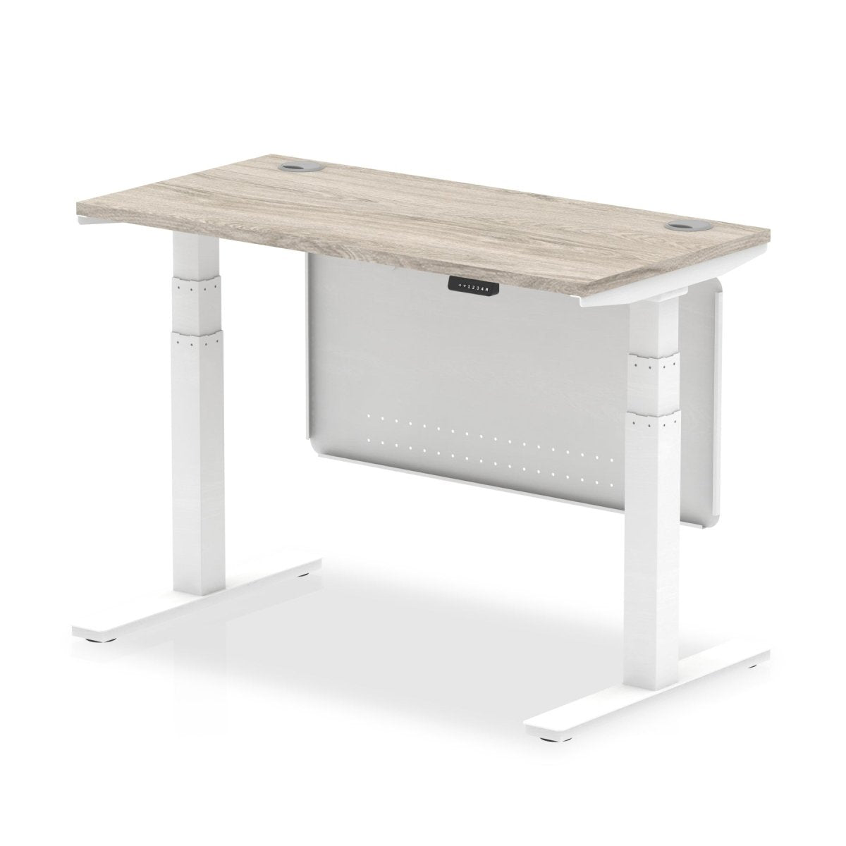 air-slimline-height-adjustable-desk-with-cable-ports-with-steel-modesty-panel Dynamic  120 Colour White 