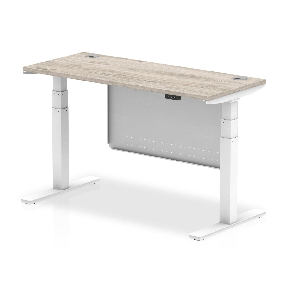 air-slimline-height-adjustable-desk-with-cable-ports-with-steel-modesty-panel Dynamic  140 Colour White 