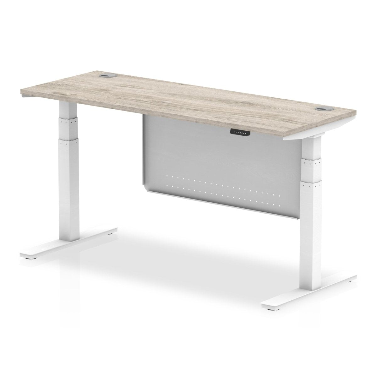 air-slimline-height-adjustable-desk-with-cable-ports-with-steel-modesty-panel Dynamic  160 Colour White 