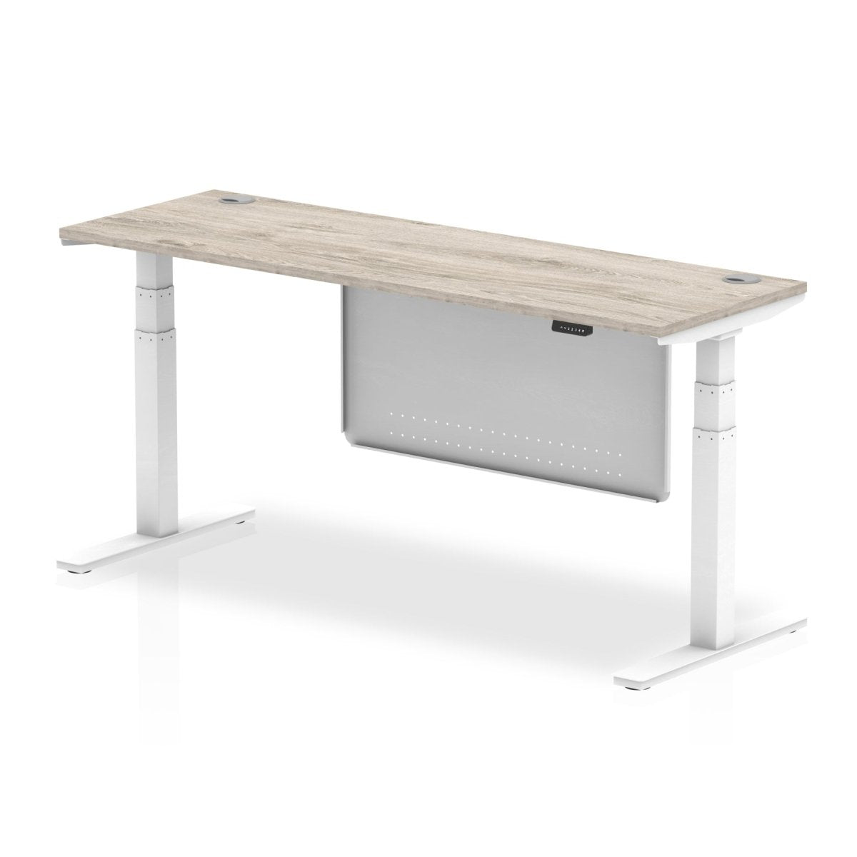 air-slimline-height-adjustable-desk-with-cable-ports-with-steel-modesty-panel Dynamic  180 Colour White 