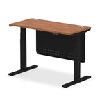 Office furniture air-slimline-height-adjustable-desk-with-cable-ports-with-steel-modesty-panel Dynamic  120 Colour Oak 