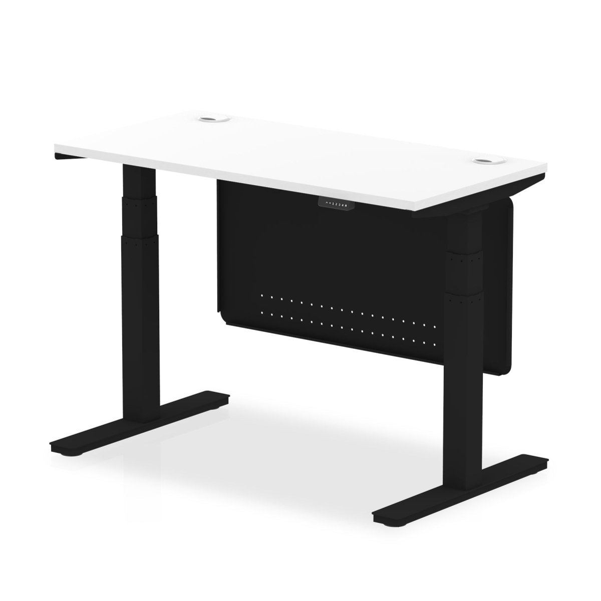 air-slimline-height-adjustable-desk-with-cable-ports-with-steel-modesty-panel Dynamic  120 Colour Grey Oak 