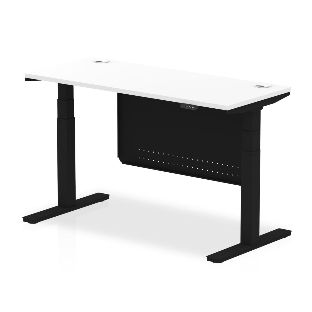 air-slimline-height-adjustable-desk-with-cable-ports-with-steel-modesty-panel Dynamic  140 Colour Grey Oak 