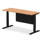 air-slimline-height-adjustable-desk-with-cable-ports-with-steel-modesty-panel Dynamic  160 Colour Maple 