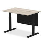 Office furniture air-height-adjustable-desk-with-steel-modesty-panel Dynamic  180 Colour Walnut 