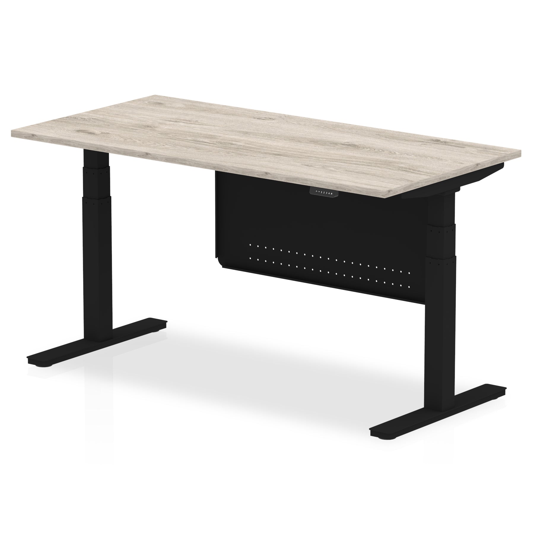 Office furniture air-height-adjustable-desk-with-steel-modesty-panel Dynamic  140 Colour White 