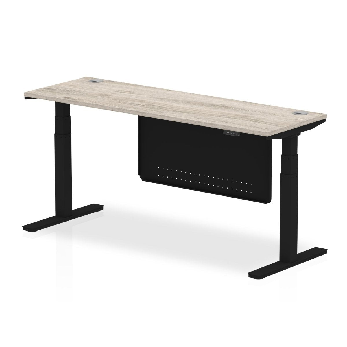 air-slimline-height-adjustable-desk-with-cable-ports-with-steel-modesty-panel Dynamic  180 Colour Walnut 