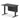 AHeight Adjustable Air Black Series Desk with Cable Ports with Steel Modesty Panel 120 Colour Black 