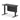 Height Adjustable Air Slimline Black Series Desk with Cable Ports with Steel Modesty Panel 120 Colour Black 