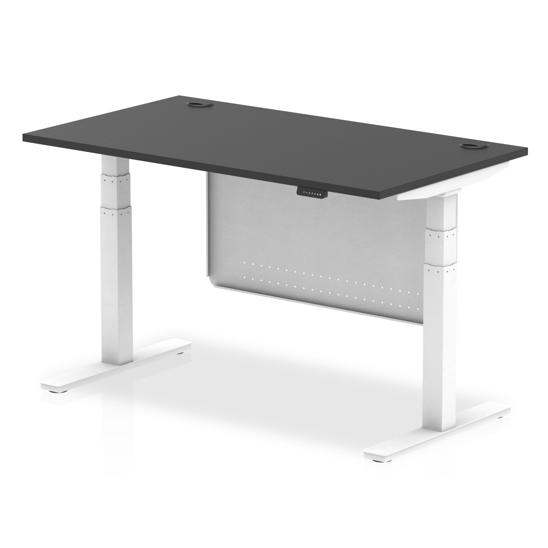 air-height-adjustable-black-series-desk-with-cable-ports-with-steel-modesty-panel Dynamic  140 Colour Black 