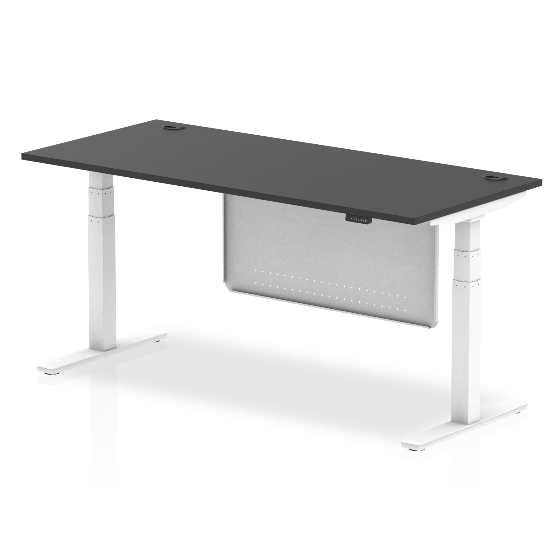 air-height-adjustable-black-series-desk-with-cable-ports-with-steel-modesty-panel Dynamic  180 Colour Black 
