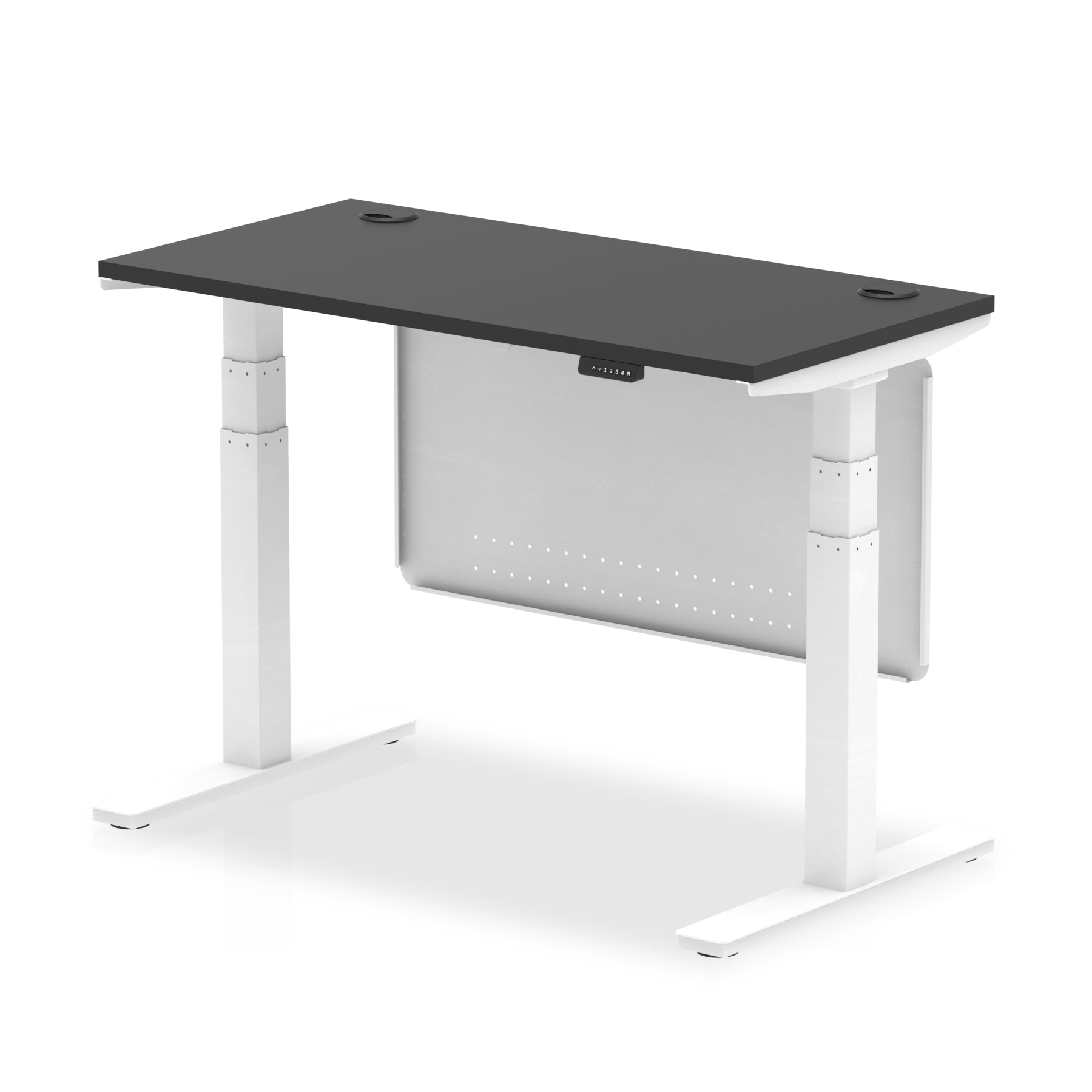 air-slimline-height-adjustable-black-series-desk-with-cable-ports-with-steel-modesty-panel Dynamic  120 Colour Black 
