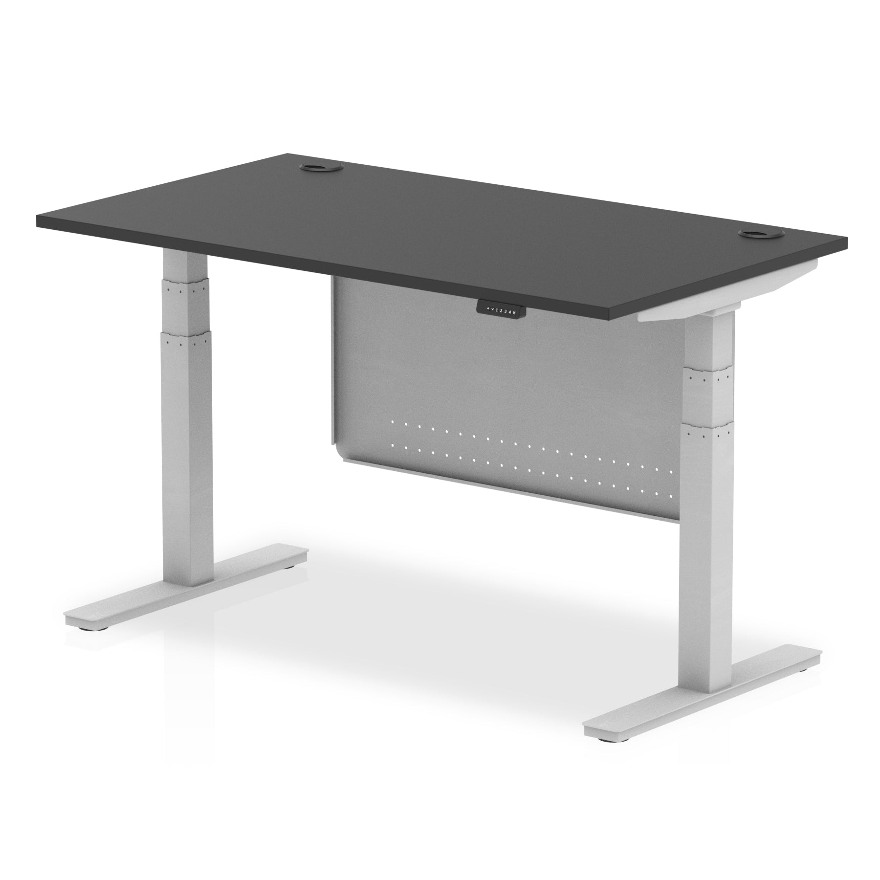 air-height-adjustable-black-series-desk-with-cable-ports-with-steel-modesty-panel Dynamic  140 Colour Black 
