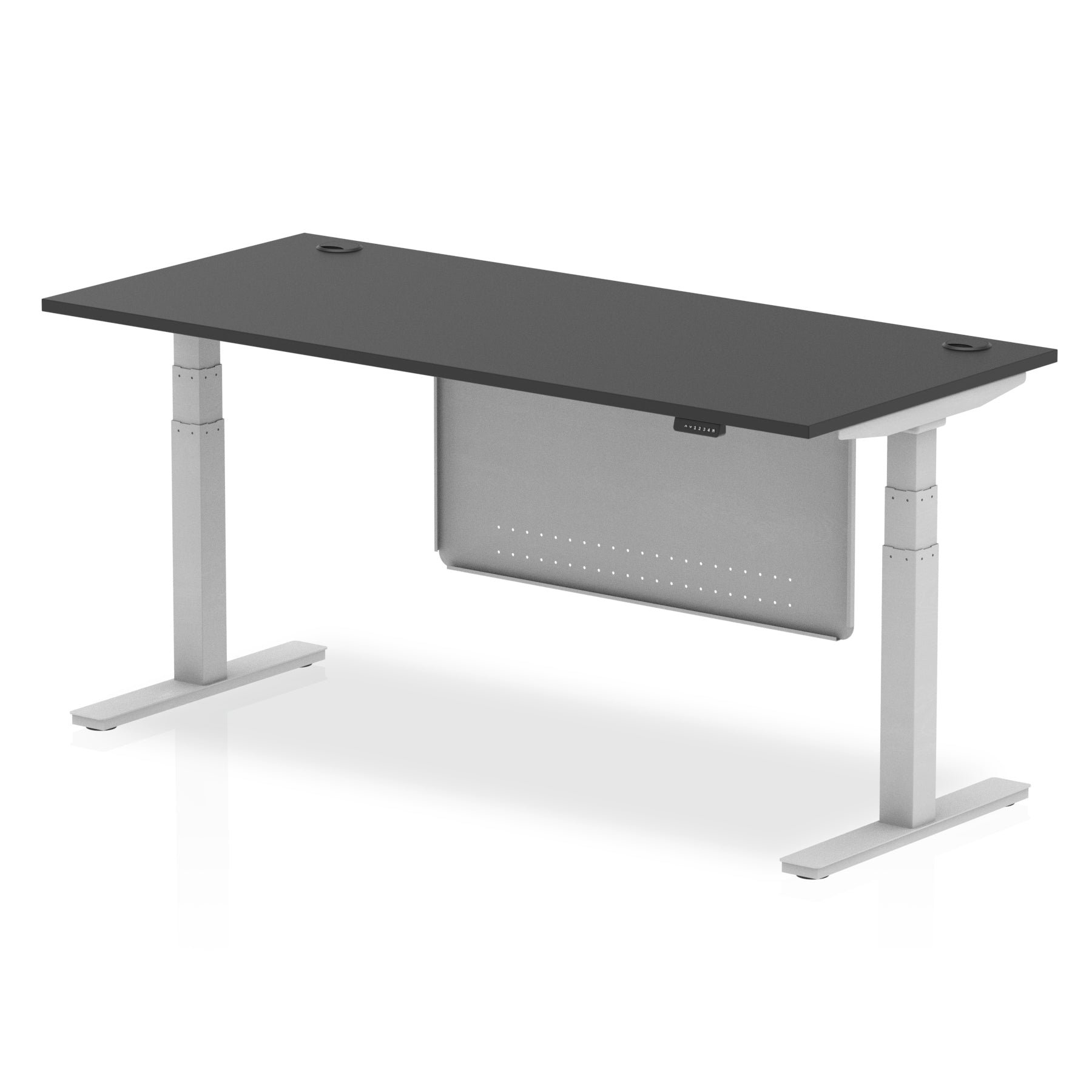 air-height-adjustable-black-series-desk-with-cable-ports-with-steel-modesty-panel Dynamic  180 Colour Black 