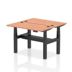 Height Adjustable Slimline  Desk for 2 Person Air Back to Back by Dynamics Desk Top  Beech Width 120cm