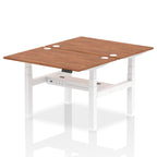 Air Back-to-Back Height Adjustable Bench Desk - 2 Person dynamic  Desk Top  Walnut Width 120cm