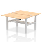 Air Back-to-Back Height Adjustable Bench Desk - 2 Person dynamic  Desk Top  Maple Width 140cm