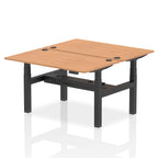 Air Back-to-Back Height Adjustable Bench Desk - 2 Person dynamic  Desk Top  Oak Width 140cm