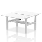 Air Back-to-Back Scalloped Edge Height Adjustable Bench Desk - 2 Person dynamic  Desk Top  White Width 140cm