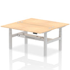Air Back-to-Back Height Adjustable Bench Desk - 2 Person dynamic  Desk Top  Maple Width 160cm
