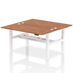 Air Back-to-Back Height Adjustable Bench Desk - 2 Person dynamic  Desk Top  Walnut Width 160cm
