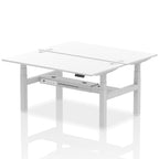 Air Back-to-Back Height Adjustable Bench Desk - 2 Person dynamic  Desk Top  White Width 160cm