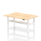 Air Back-to-Back Slimline Height Adjustable Bench Desk - 2 Person dynamic  Desk Top  Maple Width 180cm