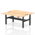 Air Back-to-Back Height Adjustable Bench Desk - 2 Person dynamic  Desk Top  Maple Width 180cm