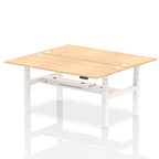 Air Back-to-Back Height Adjustable Bench Desk - 2 Person dynamic  Desk Top  Maple Width 180cm