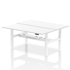 Air Back-to-Back Height Adjustable Bench Desk - 2 Person dynamic  Desk Top  White Width 180cm