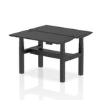 Air Back-to-Back Slimline Height Adjustable Bench Desk - 2 Person dynamic  Desk Top  Black Width 120cm