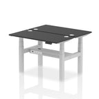 Air Back-to-Back Slimline Height Adjustable Bench Desk - 2 Person dynamic  Desk Top  Black Width 120cm