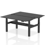 Air Back-to-Back Height Adjustable Bench Desk - 2 Person dynamic  Desk Top  Black Width 160cm