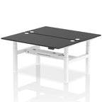 Air Back-to-Back Height Adjustable Bench Desk - 2 Person dynamic  Desk Top  Black Width 160cm