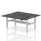 Air Back-to-Back Height Adjustable Bench Desk - 2 Person dynamic  Desk Top  Black Width 180cm