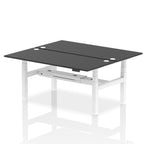Air Back-to-Back Height Adjustable Bench Desk - 2 Person dynamic  Desk Top  Black Width 180cm