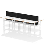 Air Back-to-Back Height Adjustable Bench Desk - Oslo dynamic  1400mm 2 Person