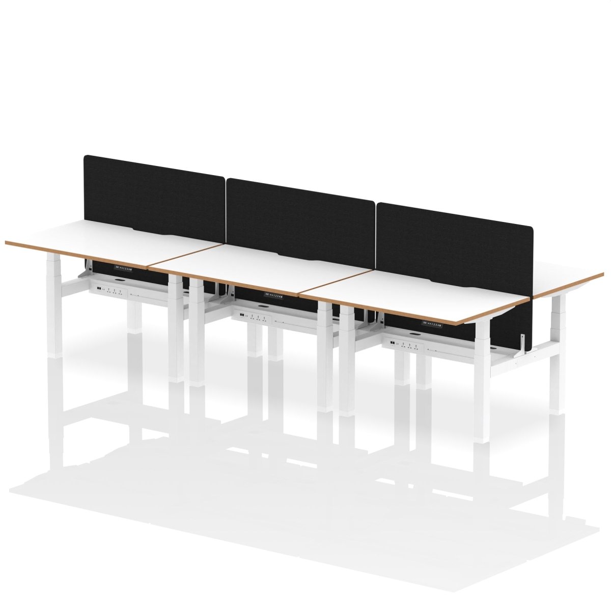 Air Back-to-Back Height Adjustable Bench Desk - Oslo dynamic  1400mm 2 Person