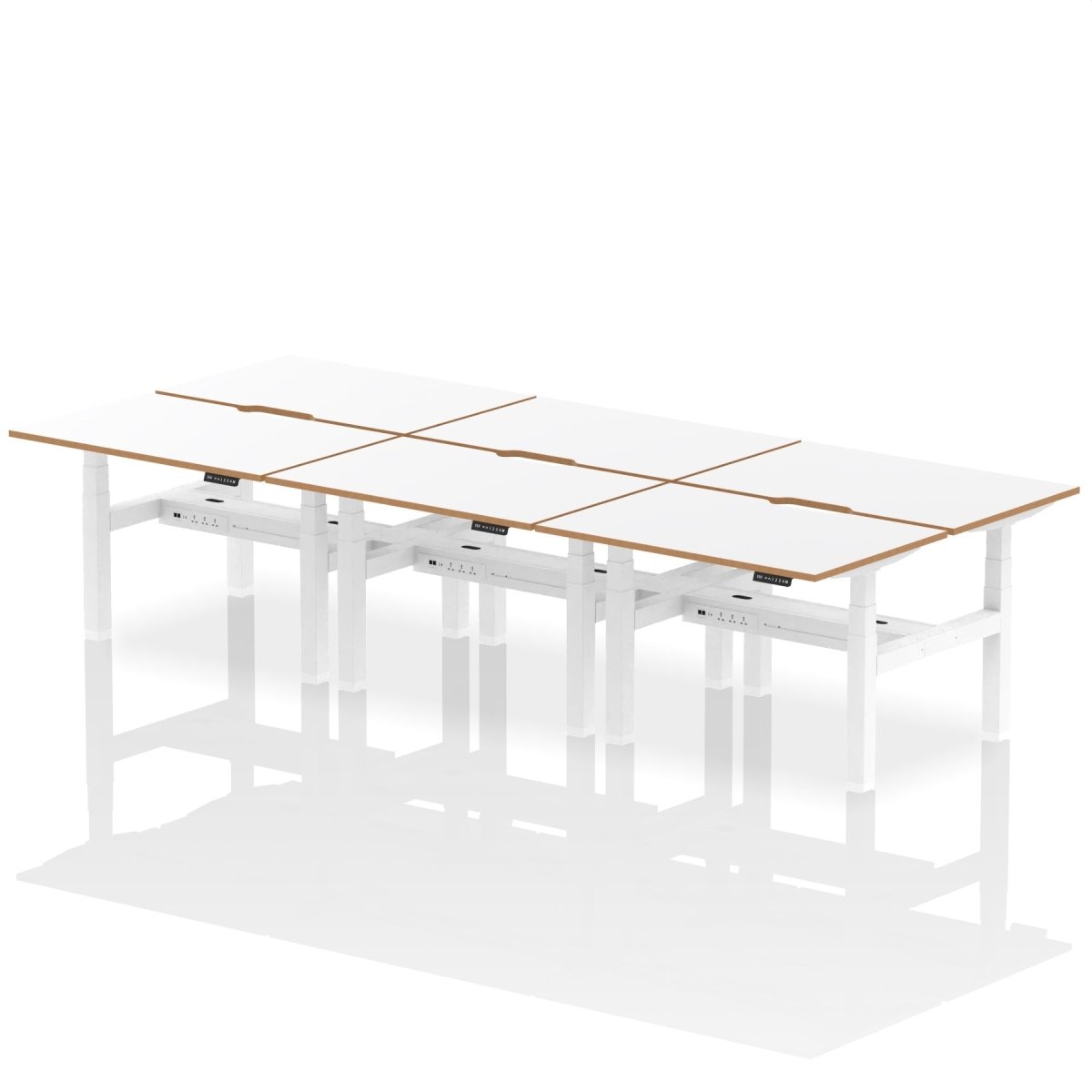 Air Back-to-Back Height Adjustable Bench Desk - Oslo dynamic  1200mm 2 Person