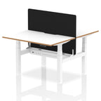 Air Back-to-Back Height Adjustable Bench Desk - Oslo dynamic  1200mm 4 Person