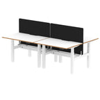 Air Back-to-Back Height Adjustable Bench Desk - Oslo dynamic  1200mm 6 Person