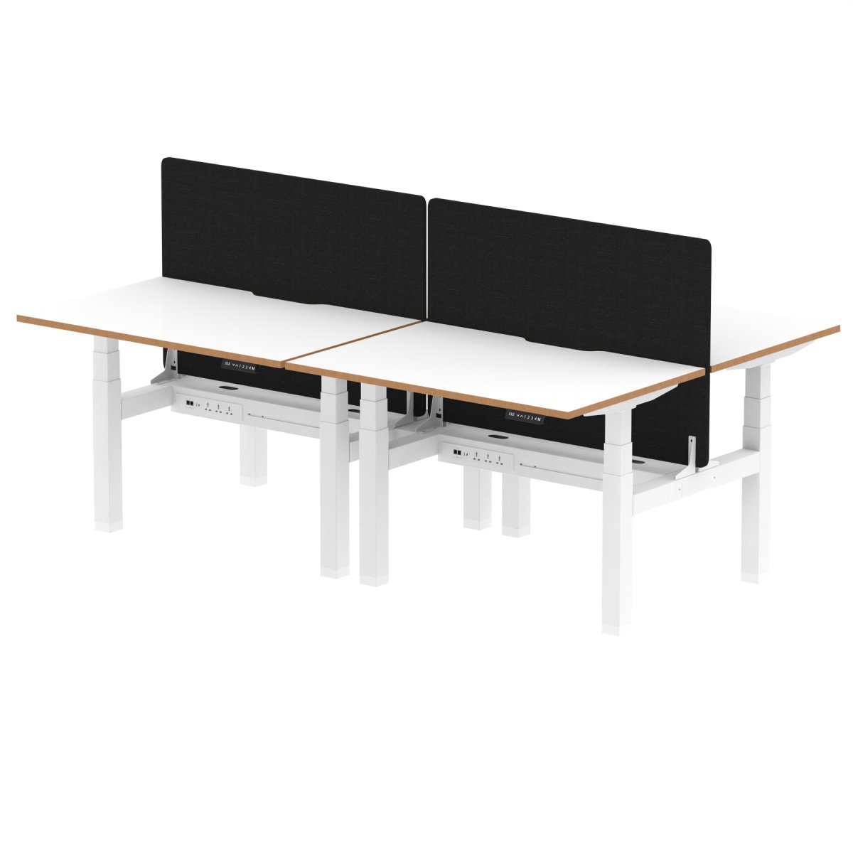 Air Back-to-Back Height Adjustable Bench Desk - Oslo dynamic  1200mm 6 Person