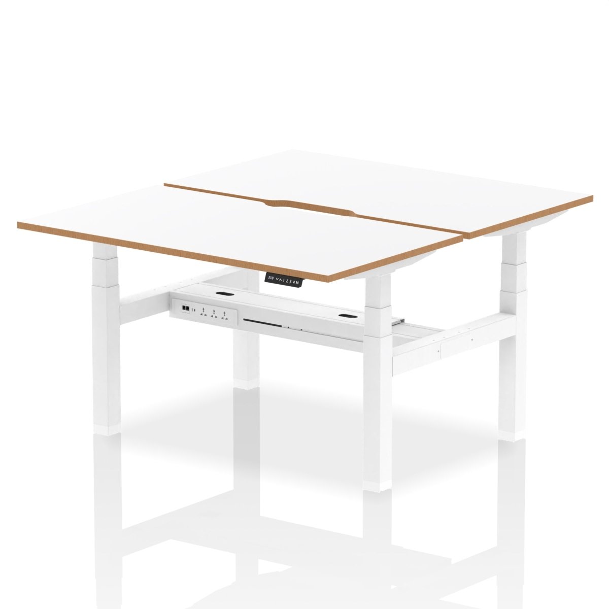 Air Back-to-Back Height Adjustable Bench Desk - Oslo dynamic  1400mm 4 Person