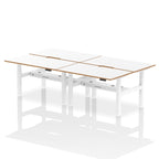 Air Back-to-Back Height Adjustable Bench Desk - Oslo dynamic  1400mm 6 Person