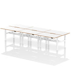 Air Back-to-Back Height Adjustable Bench Desk - Oslo dynamic  1400mm 2 Person