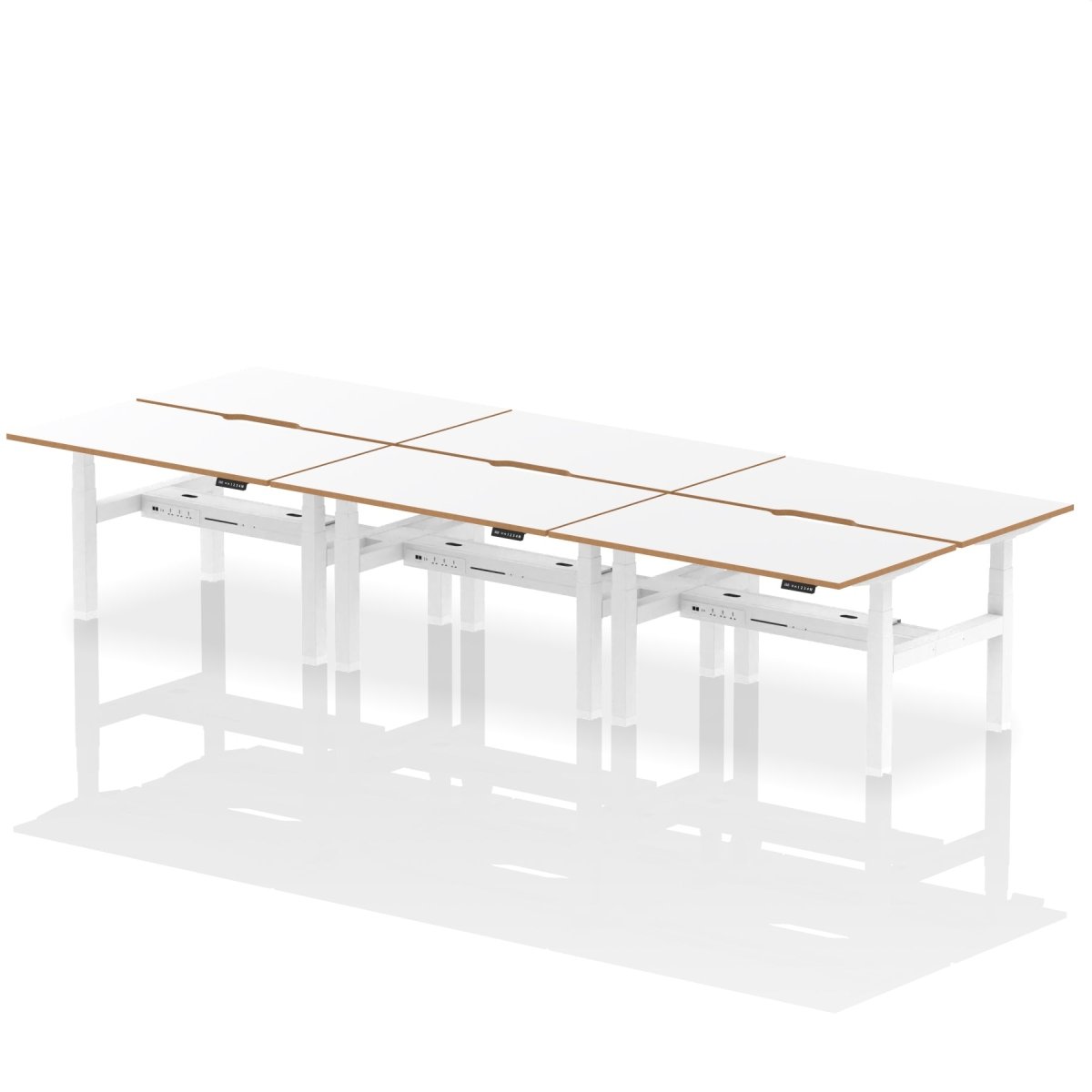 Air Back-to-Back Height Adjustable Bench Desk - Oslo dynamic  1400mm 2 Person